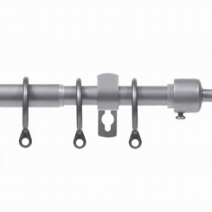 Curtain Pole RENAISSANCE Ext. Scroll 23/16mmx120>210cm Silver