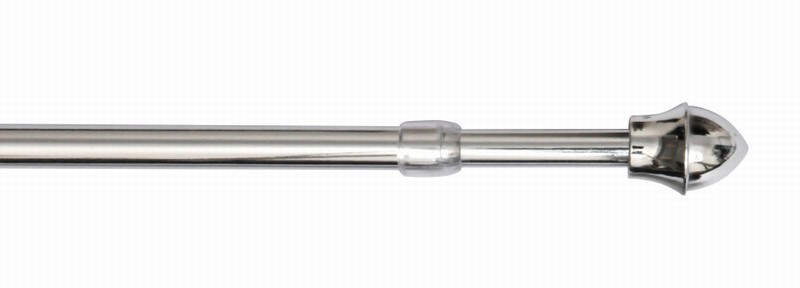 Cafe Rod RENAISSANCE Domed End 135>220cm Chrome