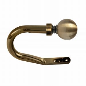 Curtain Holdback RENAISSANCE Ball End Ant. Brass