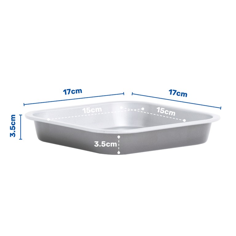 Air Fry BETTERWARE 17cm Square Tin x2 Non Stick - Image 2